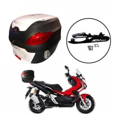 Imagem de Baú Moto Universal Awa 41 L com Suporte Adv 150, Branco