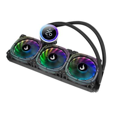 Imagem de Water Cooler 360mm ARGB 5V 3 Fans 120mm Aura Ice Black Intel AMD - RIS