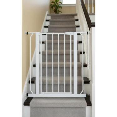 Imagem de 2x Portão Segurança Pet Cães Crianças 69-84cm Branco Fácil I - Congrat