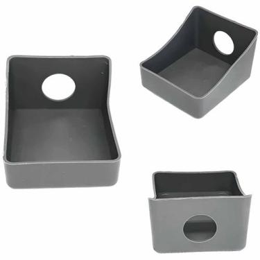 Imagem de 04 Sapatas Plástica Estante Pé Bancada Mesa Maquina Costura - Evolvere