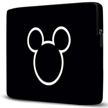 Imagem de Capa para Notebook Mickey Com Bolso Preto - Isoprene, 15" polegadas