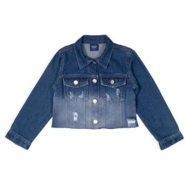 Imagem de Jaqueta Jeans Cropped Indantil Mania Kids Detalhes em Destroyed, 18