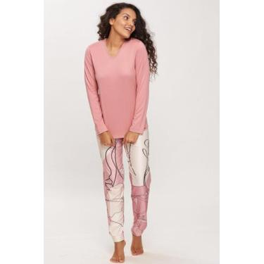 Imagem de Pijama Recco de Cetim Flanelado