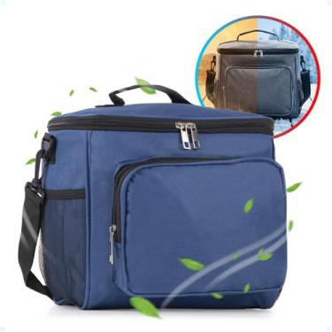 Imagem de Bolsa Lancheira Térmica Marmita Necessaire De Viagem Escolar - Hxt, Az