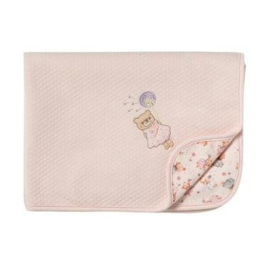 Imagem de Manta para Bebê em Malha Matelasse Aurora Rosa - Hug
