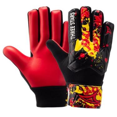 Imagem de Luva Goleiro Campo Three Stars Brava Infantil, Bravapalmavermelha, G, 
