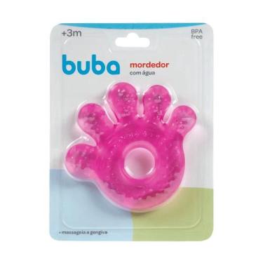 Imagem de Mordedor Mãozinha com Água Massageador de Gengiva - Buba, Rosa