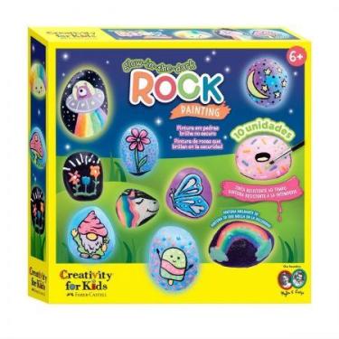 Imagem de Kit pintura em pedra Brilha no Escuro Creativity for Kids 6232900 - Fa