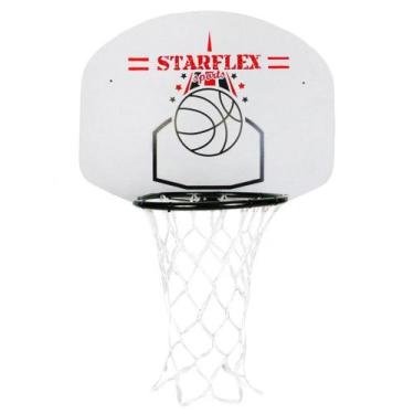 Imagem de Tabela de Basquete Starflex Aro + Rede, Único, Branco