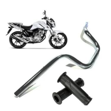 Imagem de Guidão Com Rosca Manopla Moto Cargo Pcx Cg Fan Titan 125/150/160 Croma