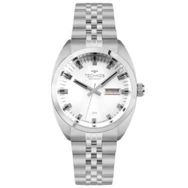 Imagem de Relógio Masculino Automático 1958 Analógico Aço Inox Prata com Fivela Technos
