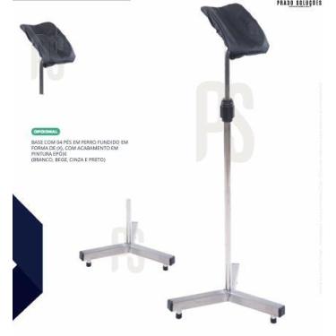 Imagem de Suporte Braçadeira Inox Hospitalar - Prado Soluções, Preto