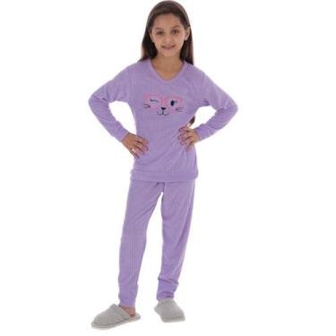 Imagem de Pijama Bordado Plush Infantil Menina Victory, 04, Lilás
