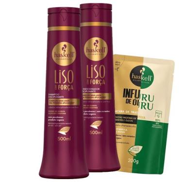 Imagem de Shampoo e Condicionador Liso com Força 500ml Haskell
