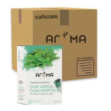 Imagem de 120 Cápsulas de Chá Compatíveis com Nespresso Aroma Verde com Hortelã,