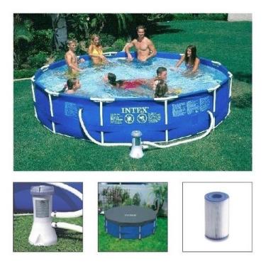 Imagem de Piscina Intex 6503 Litros Standard com Bomba Filtro 3785 lh 110v e Capa