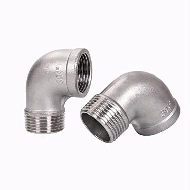 Imagem de Encaixe de tubo de cotovelo de aço inoxidável de 90 graus 1/8 '1/4' 3/8 '1/2' 3/4 '1' 1-1/4 '1-1/2' Adaptador de conector fêmea para macho, 1,1/2 "