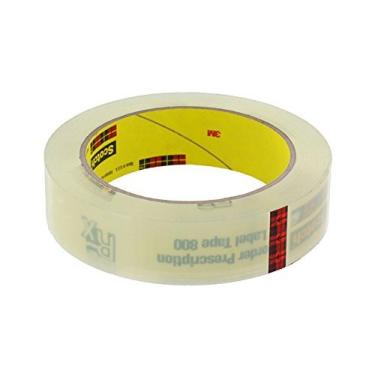 Imagem de Fita de etiqueta de grau Scotch(R) 800, transparente, 2,54 cm x 72 m, 12 por caixa