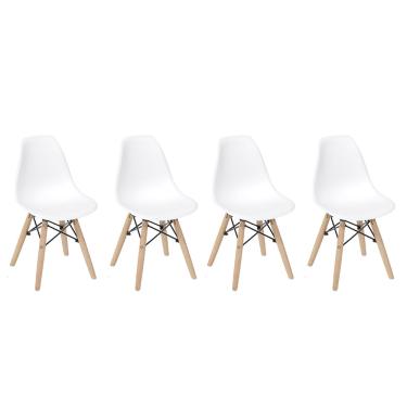 Imagem de Conjunto 4 Cadeiras Eiffel Infantil – Branco