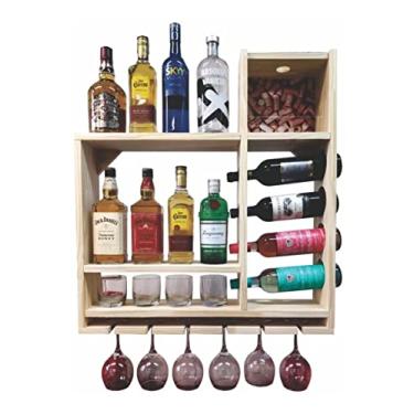 Imagem de Barzinho De Parede De Madeira Adega Em Pinus Whisky E Vinho