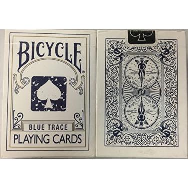 Imagem de Cartas de baralho Bicycle Blue Trace Deck