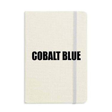 Imagem de Caderno com nome da cor azul cobalto capa dura diário clássico A5 presente