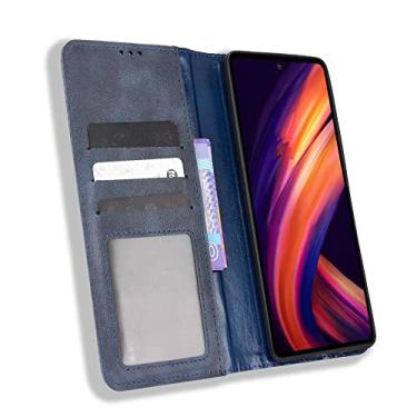 Imagem de BoerHang Capa para BLU Bold N2, capa de couro tipo carteira flip com compartimento para cartão, couro PU premium, capa de telefone com suporte para BLU Bold N2. (vermelho)