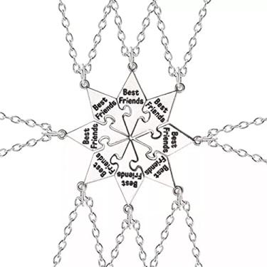 Imagem de CNBPIC 8 Peça Amigos Colar Amizade Carta Pingente Cerimônia de Formatura Presente