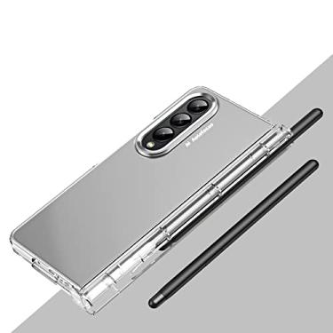 Imagem de Capa protetora de vidro de corpo inteiro de proteção pesada para Samsung Galaxy Z Fold 4 5G Fold4 Zfold4 S Pen Holder Bolsa de telefone transparente, para Samsung Z Fold 4