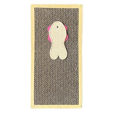 Imagem de Scratch Board Cat Toy, Almofadas para arranhar gato com padrão de peixe/rato, Postes de arranhar de gato de dupla face para gatos de interior Brinquedos para gatinhos, proteger tapetes e sofás Ngumms