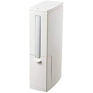 Imagem de Lixeira Doméstica Lixeira Para Banheiro Criativa Lixeira Para Banheiro Pressione Para Abrir A Tampa Cesto De Lixo Lixeira Para Banheiros Cozinhas Home Offices Lixeira,Branco,2,Collector88