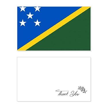 Imagem de mon Islands Bandeira nacional do país da Oceania, cartão de agradecimento de aniversário