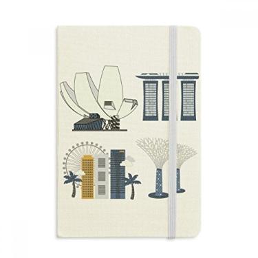 Imagem de Caderno de pontos famosos de Singapura, capa dura oficial, diário clássico