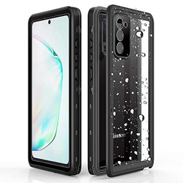 Imagem de SZAMBIT for Note 20 Waterproof Case, with Built-in Screen Protector Clear Sound Quality IP68 Waterproof Case for Samsung Galaxy Note 20 6.7 inch (Black/Clear)