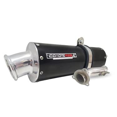 Imagem de Escape/Ponteira Coyote RS3 Alumínio Oval - Hornet CB 600 F até 2007 - Preto