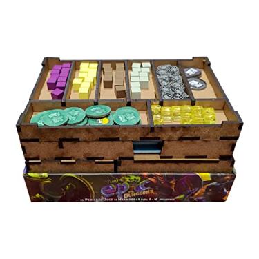 Imagem de Organizador (INSERT MDF) para Tiny Epic Pirates + Expansão com Board Band (Elástico)