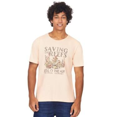 Imagem de Camiseta Masculina Estampa Saving The Reefs Polo Wear Rosa Médio