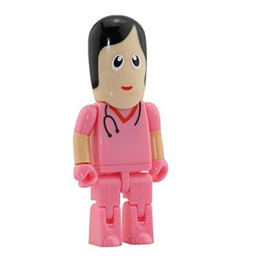 Imagem de Flash Drive USB 2.0 em formato de médico e enfermeiro de 16 GB, pen drive, memorias, pen drive, pen drive, USB, pen drive (rosa)
