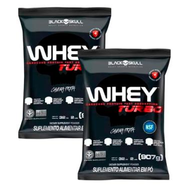 Imagem de Kit 2x Whey Protein Turbo 907g - Black Skull (Baunilha)