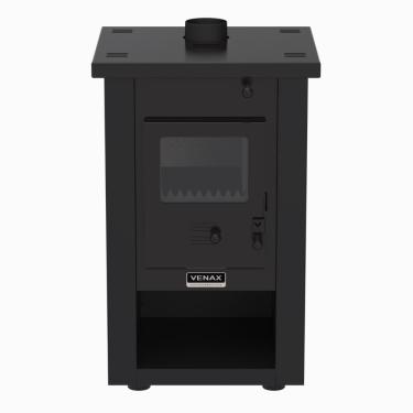 Imagem de Calefator a Lenha Venax Pyron Dupla Combustao Preto