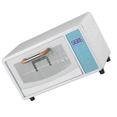 Imagem de Caixa de limpeza ultravioleta, caixa de limpeza UV de vidro temperado de secagem rápida para tesouras de barbeiro (azul)