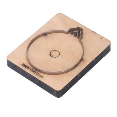 Imagem de Molde de Corte e Vinco de Couro para Bola de Natal Molde de Perfuração de Couro de Liga de Aço Molde de Couro Molde de Corte Limpo Aplicações Versáteis Com Base de Bétula,