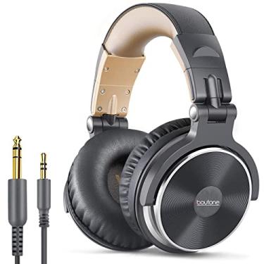 Imagem de Boytone Fone de ouvido BT-10BR com fio supra-auricular, monitor de estúdio e mixagem DJ estéreo com drivers de 50 mm e conector de áudio de 1/4 a 3,5 mm para mixagem de áudio, computador, telefone, guitarra, laptop, amplificador