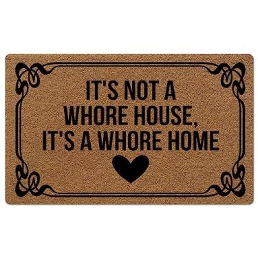 Imagem de BinHang Tapetes de porta de baixo perfil para entrada interna, tapetes de entrada antiderrapantes não é uma casa de prostituta, It's A Whore Home borracha de perfil baixo 76 x 45 cm