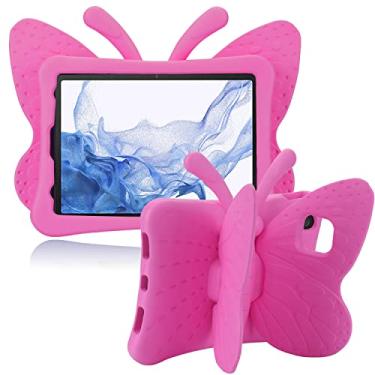 Imagem de JGY Capa infantil para tablet Samsung Galaxy Tab A9 Plus X210 de 28 cm para crianças, meninas, linda borboleta, espuma EVA, capa completa, resistente, para Samsung Tab A9 Plus, A9+, com suporte de