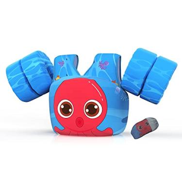 Imagem de DOOHALO Boia de natação infantil para crianças de 12,7 a 31,8 kg. Colete flutuante de ombro e braço adequado para meninos e meninas de 2 a 8 anos