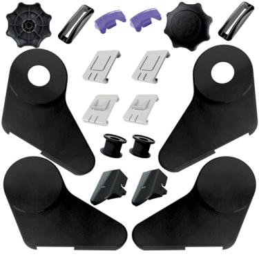 Imagem de Kit Acabamento Deslize Trava Do Banco Gol G2 G3 G4 20 Peças