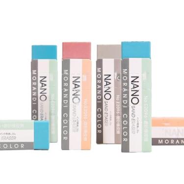 Imagem de 6 peças - Caneta apagável fosca de cabeça dupla, caneta neutra, caneta esferográfica, borracha roscada