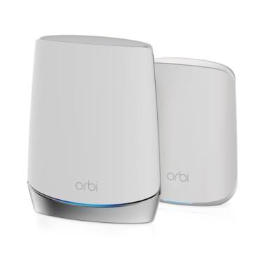 Imagem de NETGEAR Sistema WiFi 6 Orbi Whole Home Tri-Band Mesh (RBK652S) – Roteador + 1 extensor de satélite – Recursos de segurança – Cobertura de até 40 dispositivos – AX3000 (até 3 Gbps)