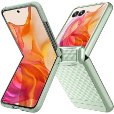Imagem de Miimall Capa para Motorola Razr 2024 com proteção de dobradiça e protetor de tela integrado, capa protetora rígida ultrafina à prova de choque para Razr 50 Ultra (menta)